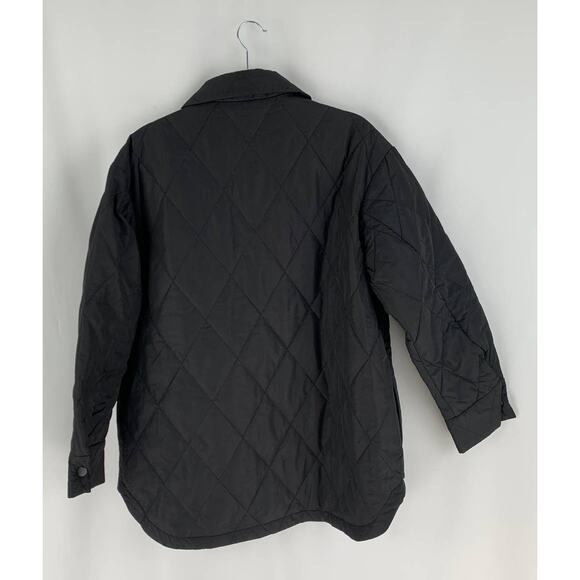 ASOS Monki Liv Quilted Jacket Womens Small Black New - Picture 11 of 11